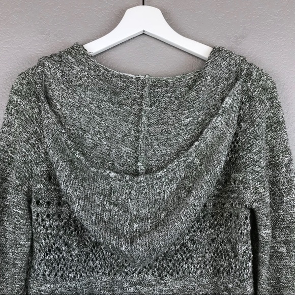 Cloud Chaser Cozy Green Chunky Knit Hooded Sweater Pullover Size Medium - Picture 2 of 8